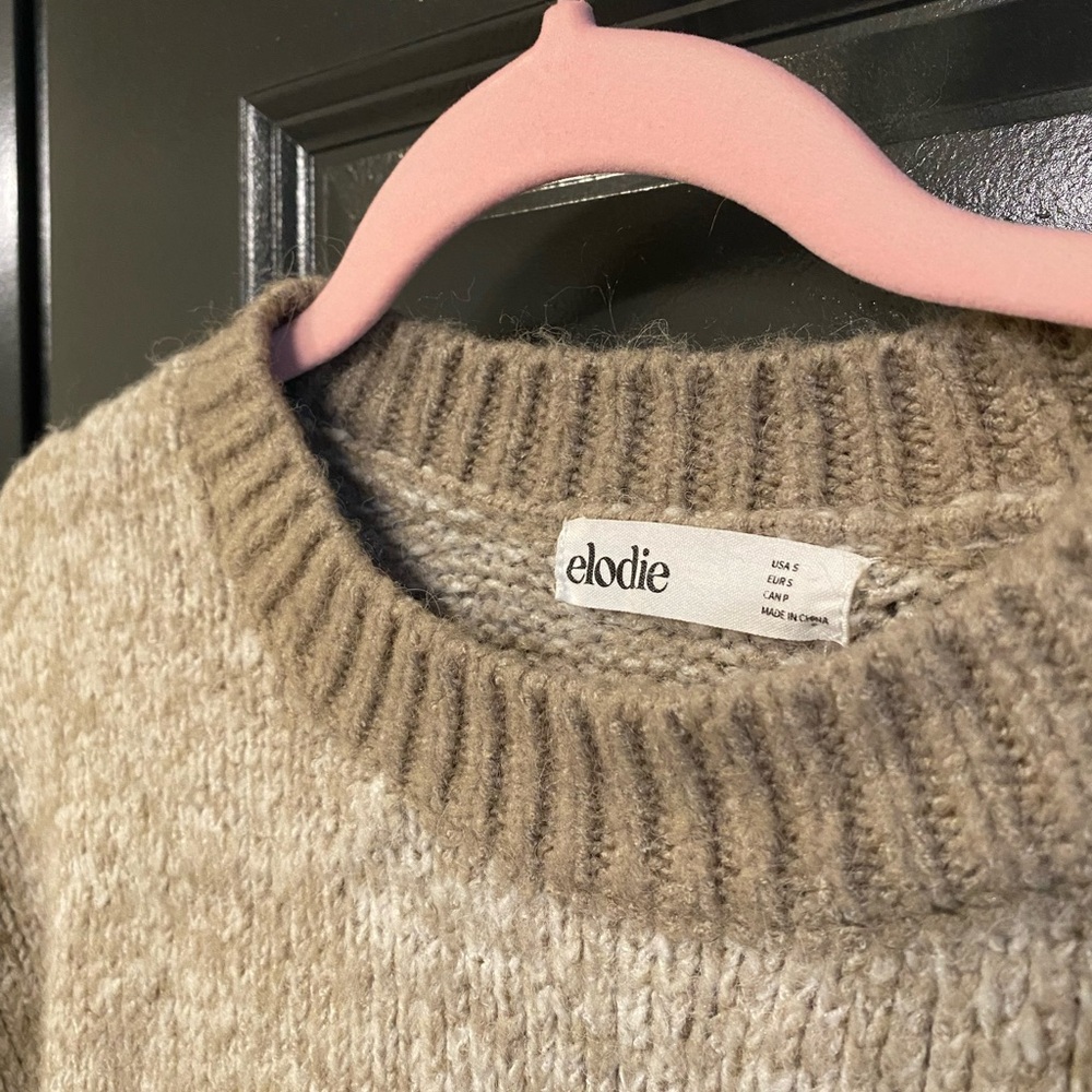 Tan Elodie sweater.